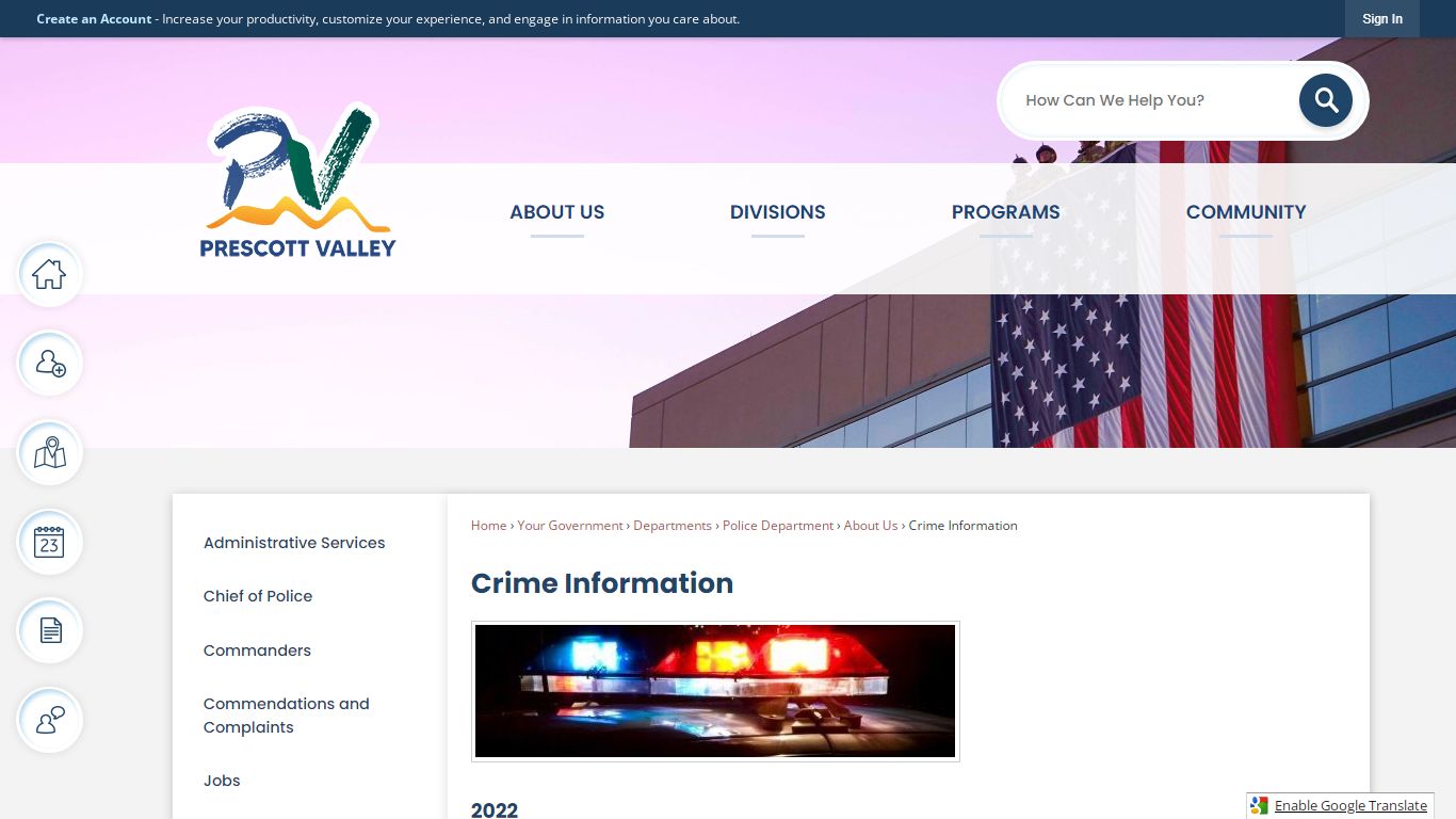 Crime Information | Prescott Valley, AZ - Official Website